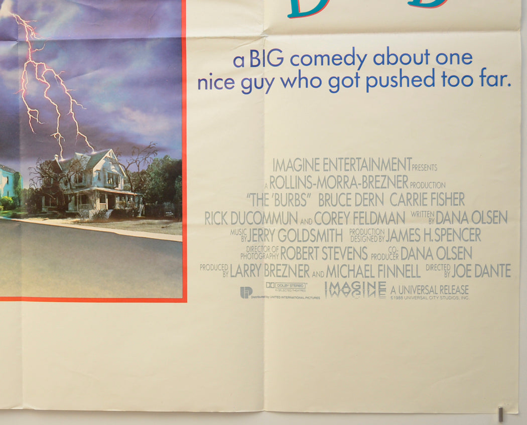 THE BURBS (Bottom Right) Cinema Quad Movie Poster 