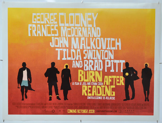 Burn After Reading - Original Quad Poster - Film Poster - Movie Poster