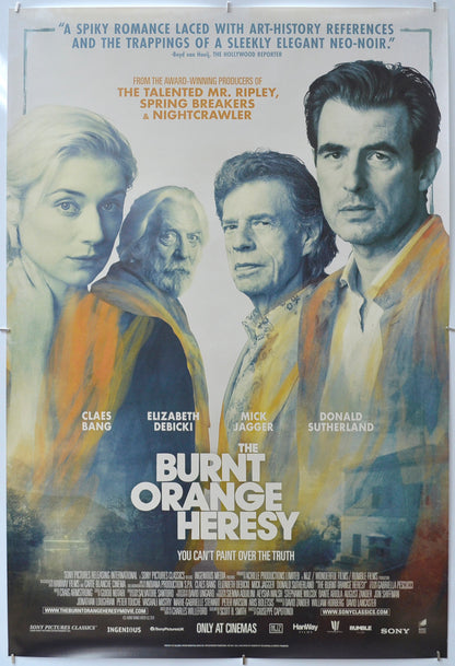 The Burnt Orange Heresy - Original One Sheet Poster - Film Poster - Movie Poster