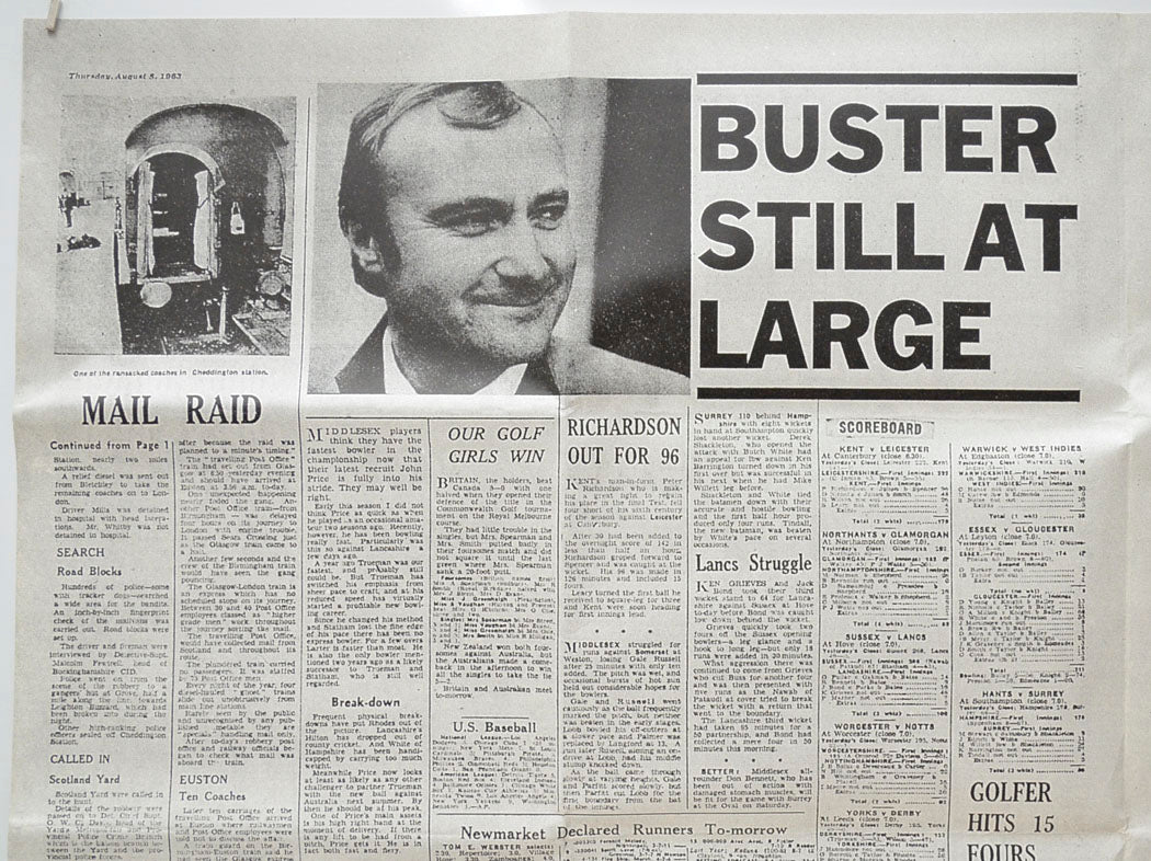 BUSTER - DAILY EXPRESS VERSION (Top Left) Cinema Quad Movie Poster 