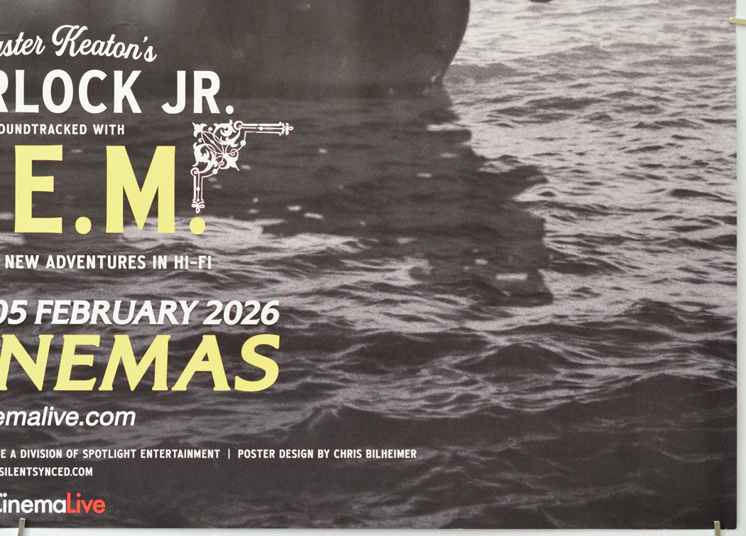 Buster Keaton's Sherlock Jr. Soundtracked with R.E.M. (Bottom Right) Cinema Quad Movie Poster 