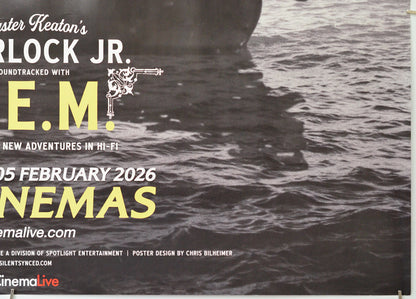 Buster Keaton's Sherlock Jr. Soundtracked with R.E.M. (Bottom Right) Cinema Quad Movie Poster 