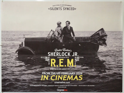 Buster Keaton's Sherlock Jr. Soundtracked with R.E.M. - Original Quad Poster - Film Poster - Movie Poster