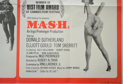 BUTCH CASSIDY AND THE SUNDANCE KID / MASH (Bottom Right) Cinema Quad Movie Poster 