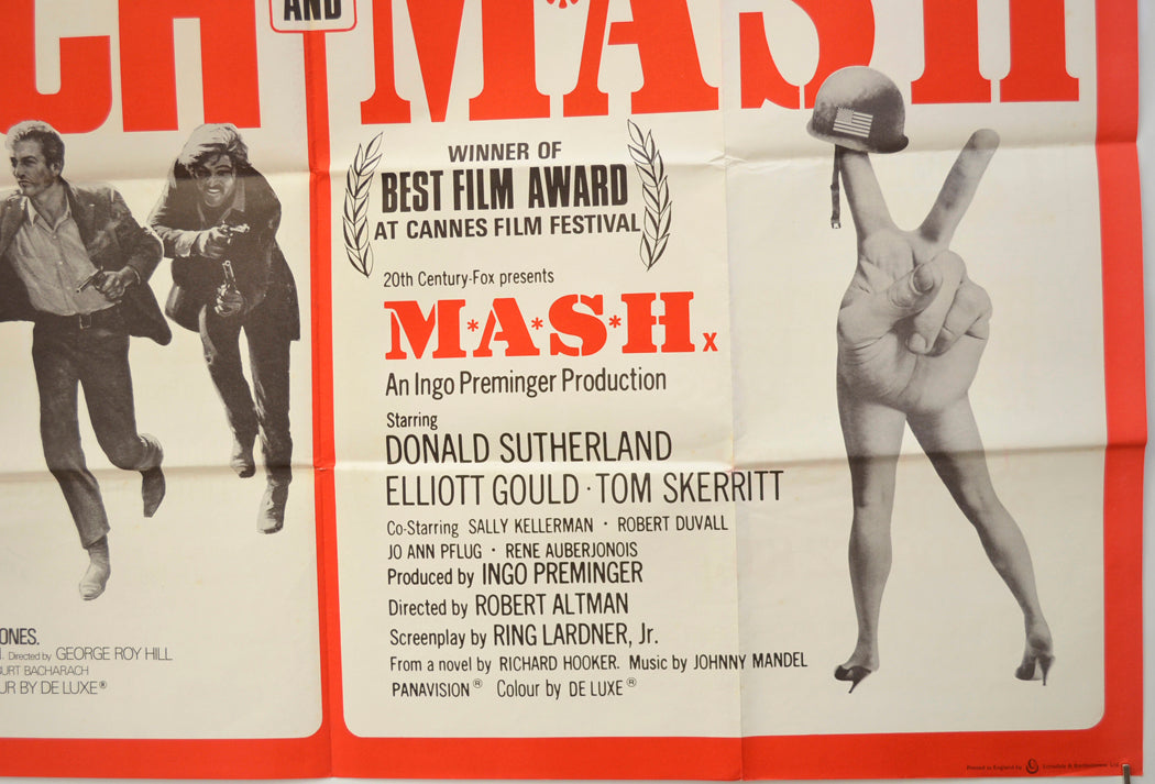 BUTCH CASSIDY AND THE SUNDANCE KID / M.A.S.H. (Bottom Right) Cinema Quad Movie Poster 