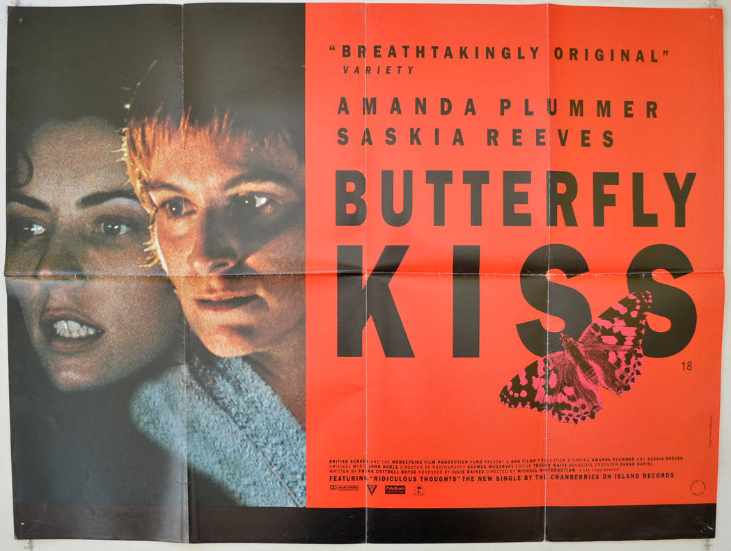 Butterfly Kiss   Original Quad Poster - Film Poster - Movie Poster 