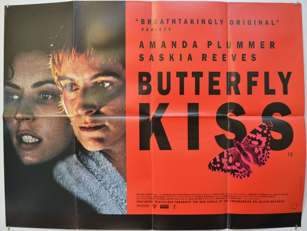 Butterfly Kiss  Original Quad Poster - Film Poster - Movie Poster