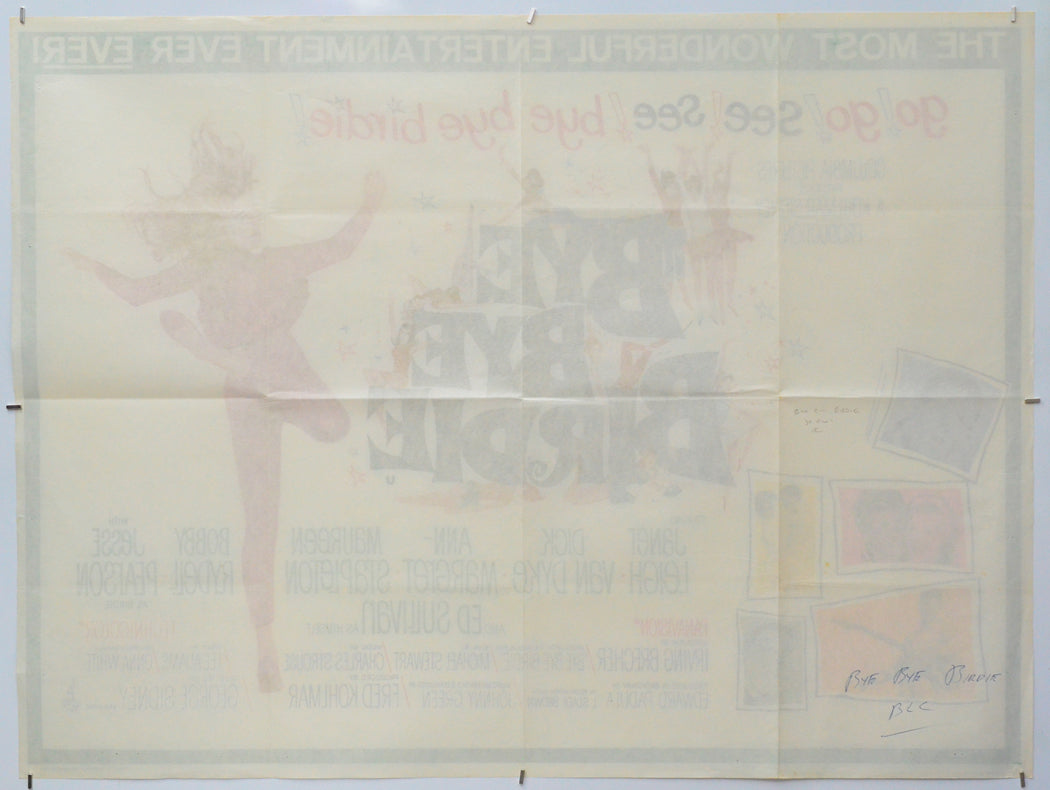 Bye Bye Birdie (Back) Cinema Quad Movie Poster 