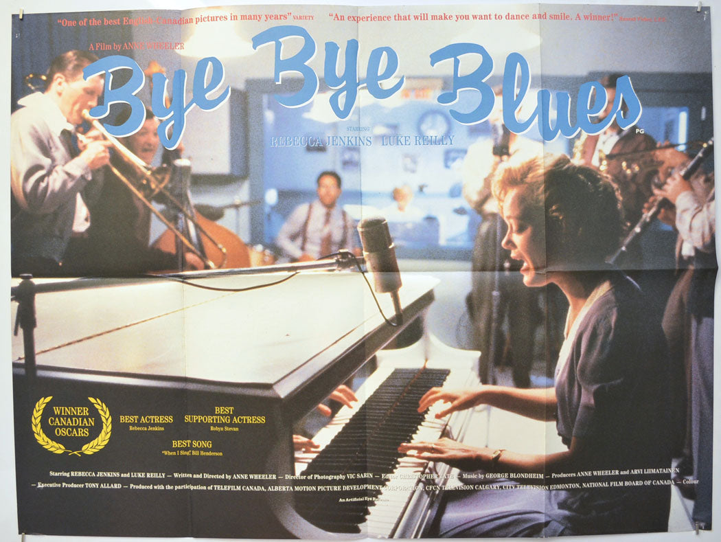 Bye Bye Blues (Winner Canadian Oscar Best Actress, Supporting Actress, Song) Original Quad Poster - Film Poster - Movie Poster