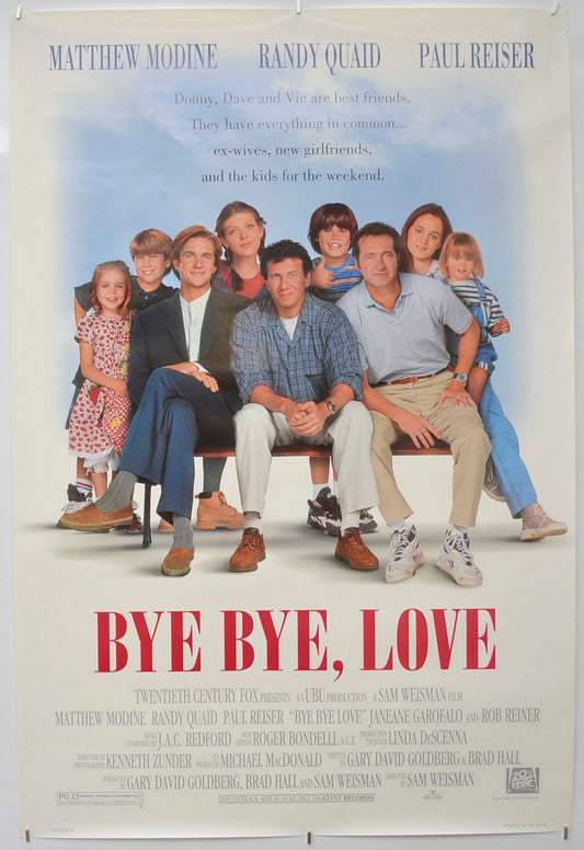 Bye Bye Love Original One Sheet Poster - Film Poster - Movie Poster