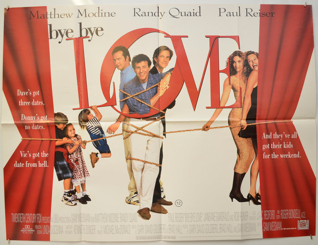 Bye Bye Love Original Quad Poster - Film Poster - Movie Poster