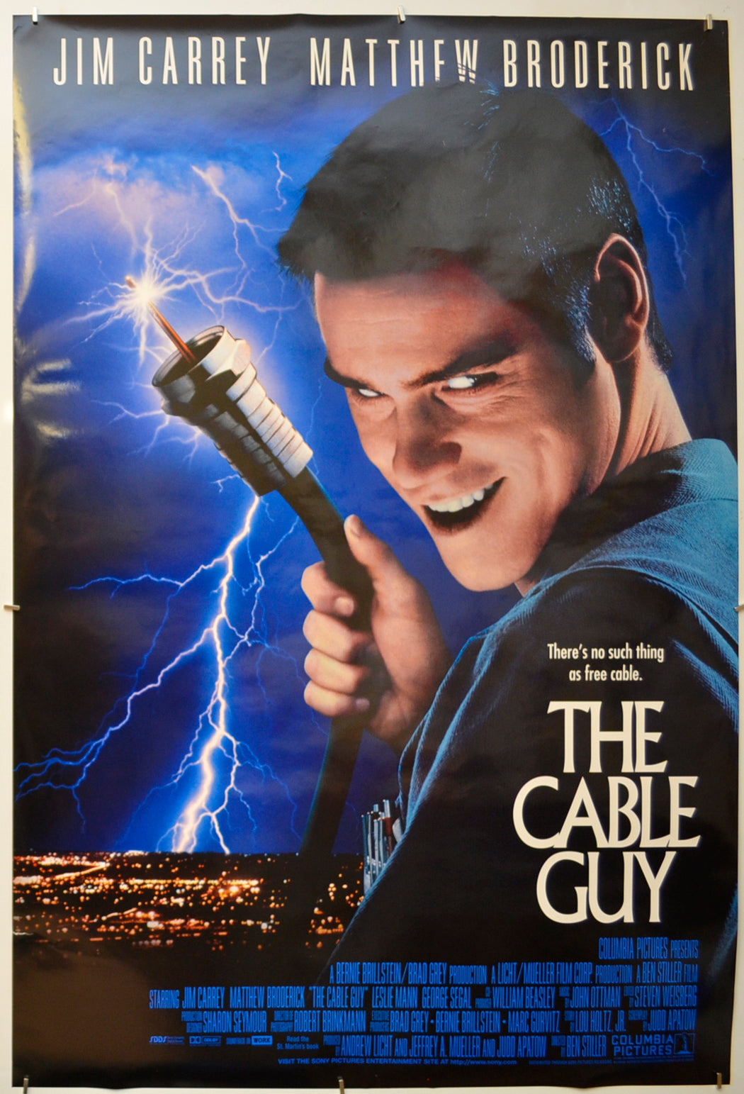 The Cable Guy Original One Sheet Poster - Film Poster - Movie Poster