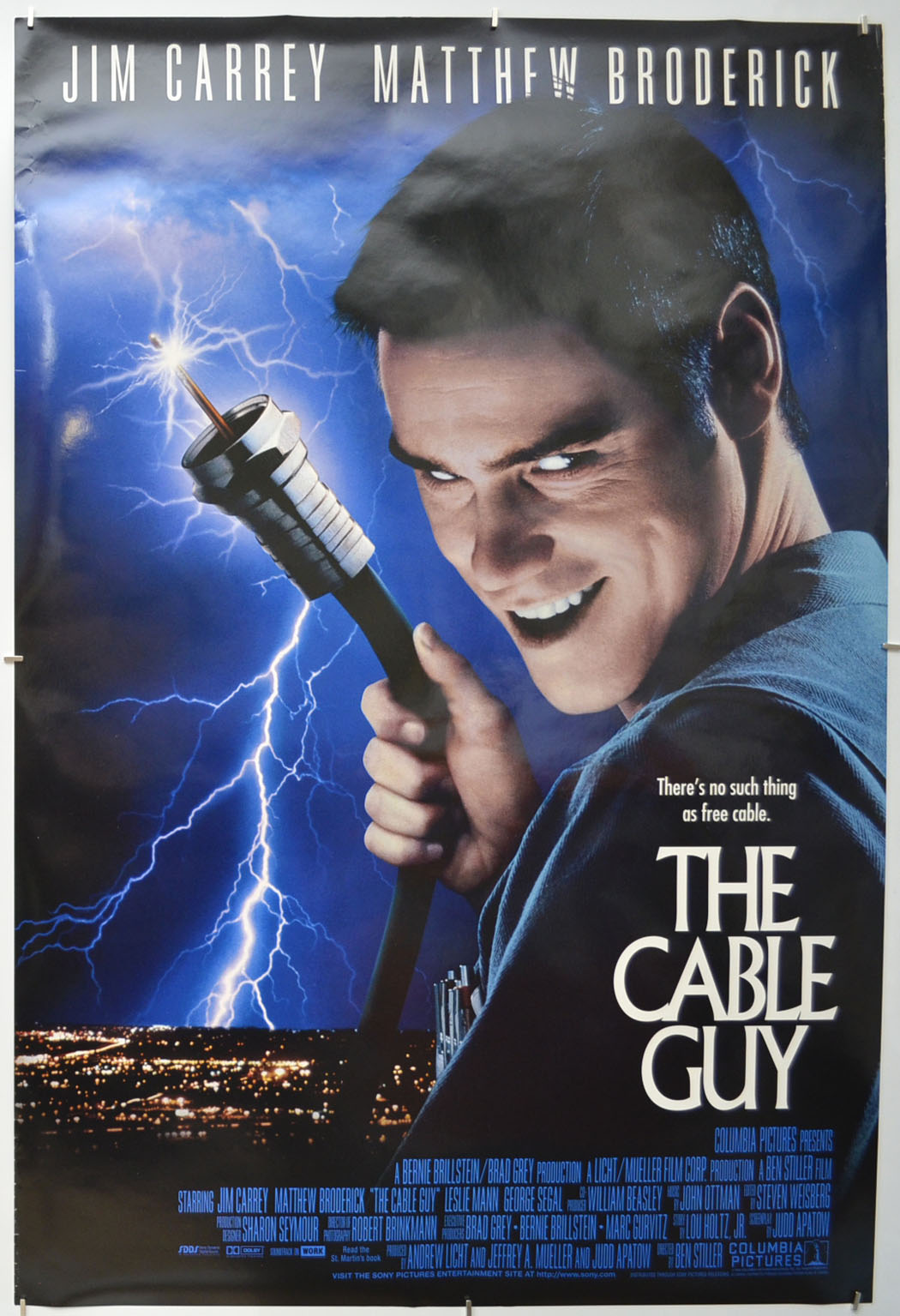 The Cable Guy  Original One Sheet Poster - Film Poster - Movie Poster