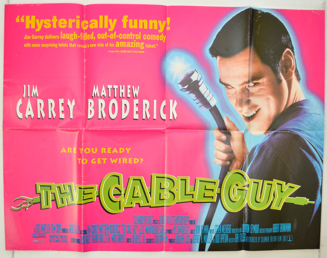 The Cable Guy Original Quad Poster - Film Poster - Movie Poster  