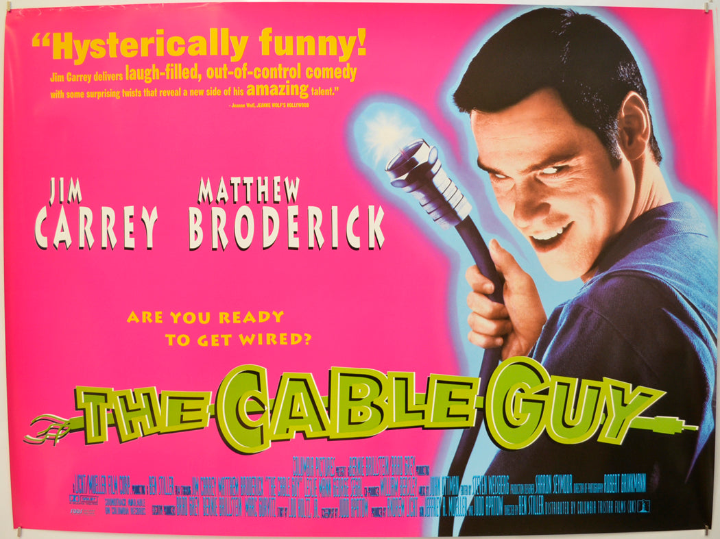 The Cable Guy  Original Quad Poster - Film Poster - Movie Poster