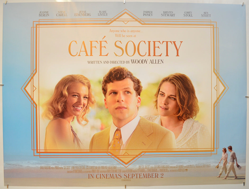 Café Society  Original Quad Poster - Film Poster - Movie Poster