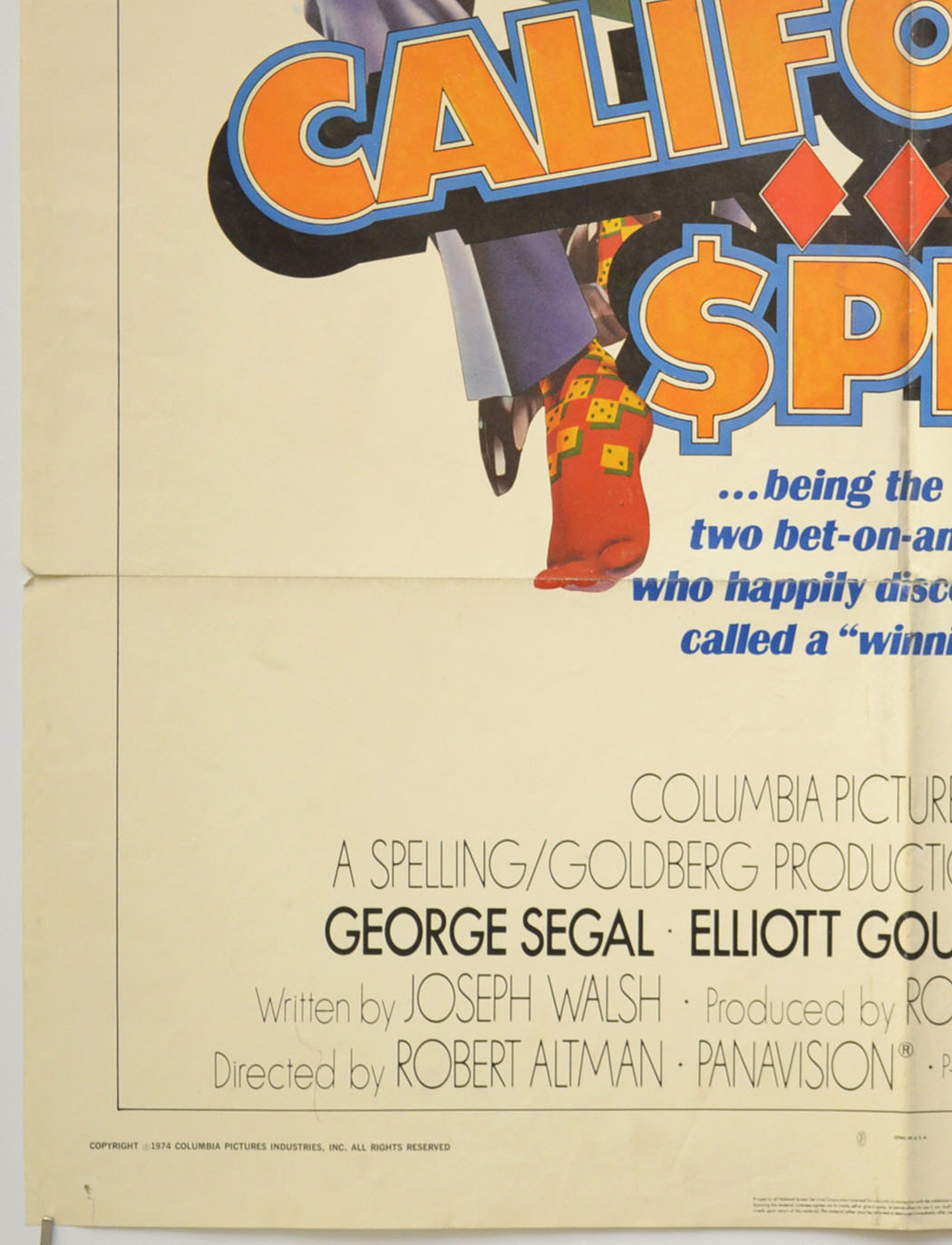 CALIFORNIA SPLIT (Bottom Left) Cinema One Sheet Movie Poster 