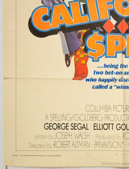 CALIFORNIA SPLIT (Bottom Left) Cinema One Sheet Movie Poster 