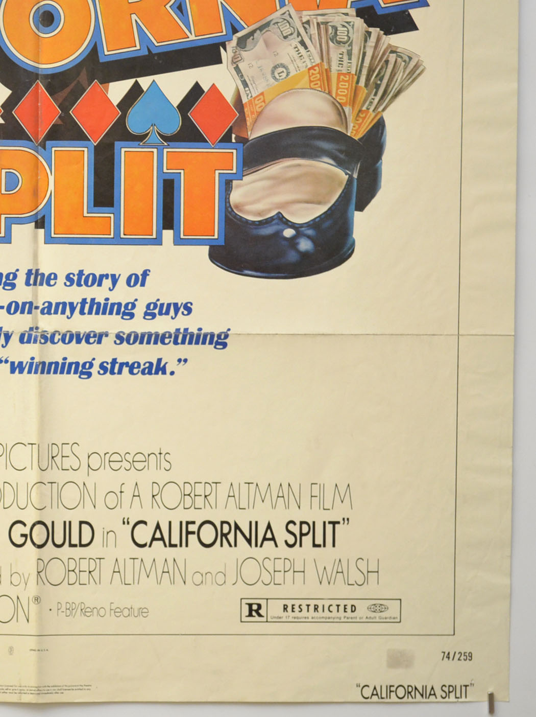 CALIFORNIA SPLIT (Bottom Right) Cinema One Sheet Movie Poster 