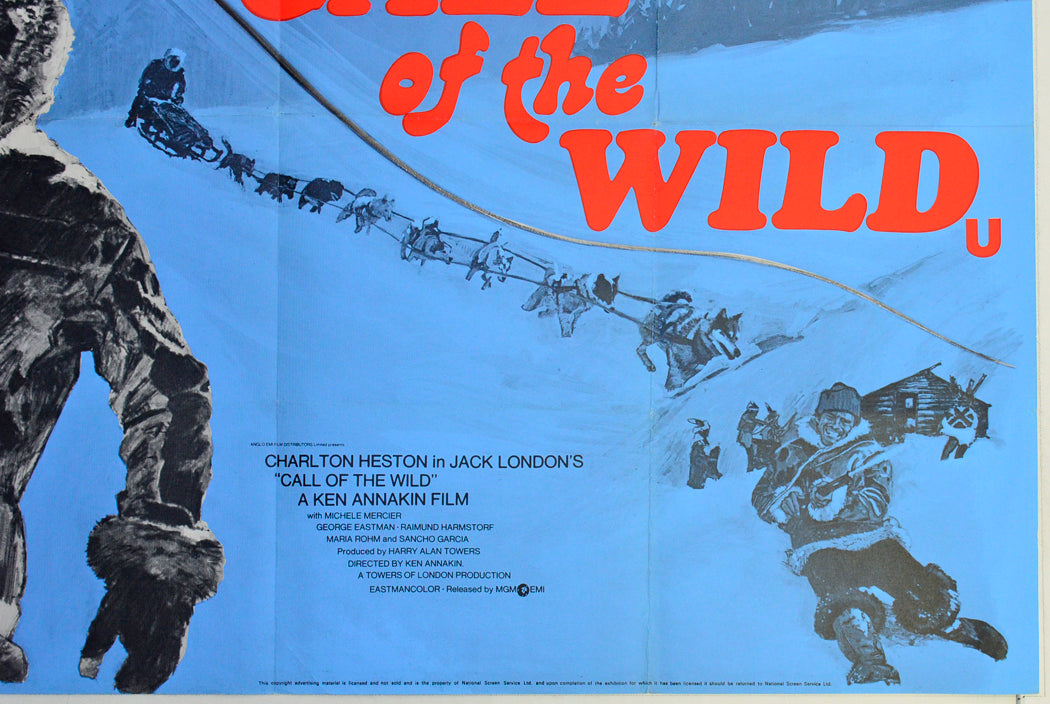 CALL OF THE WILD (Bottom Right) Cinema Quad Movie Poster 