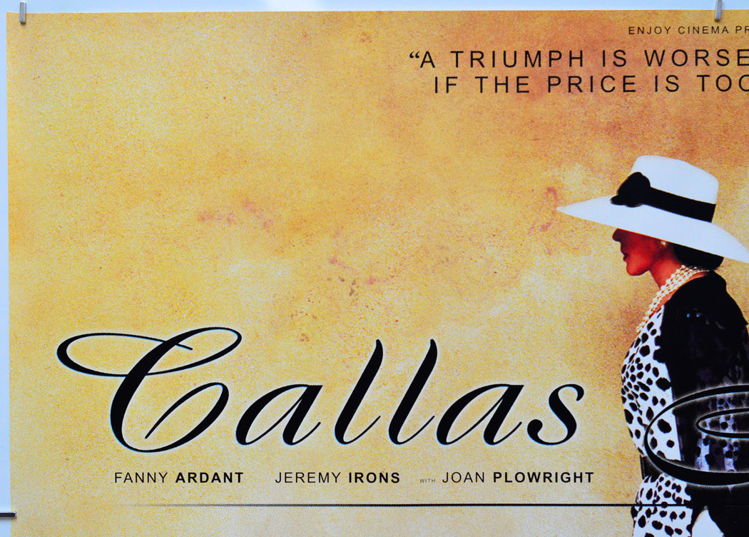 Callas Forever (Top Left) Cinema Quad Movie Poster 