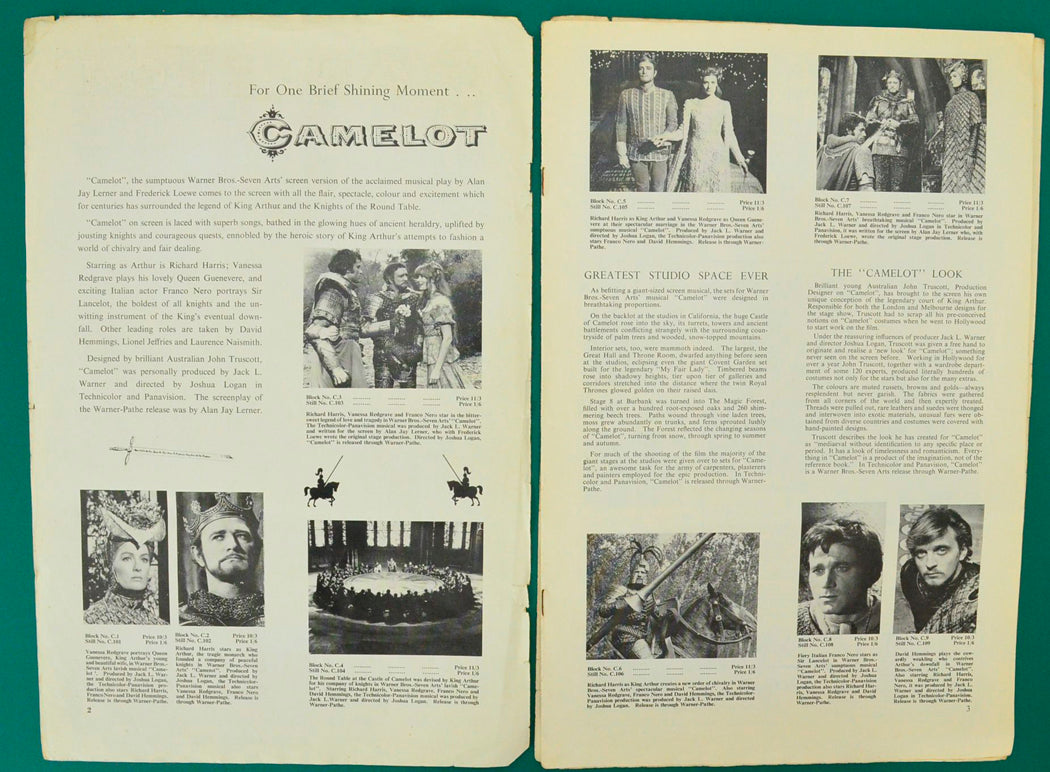 CAMELOT – Cinema Exhibitors Campaign Press Book - Inside