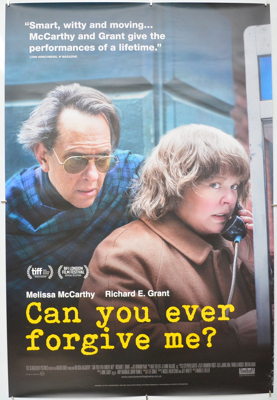 Can You Ever Forgive Me? - Original One Sheet Poster - Film Poster - Movie Poster