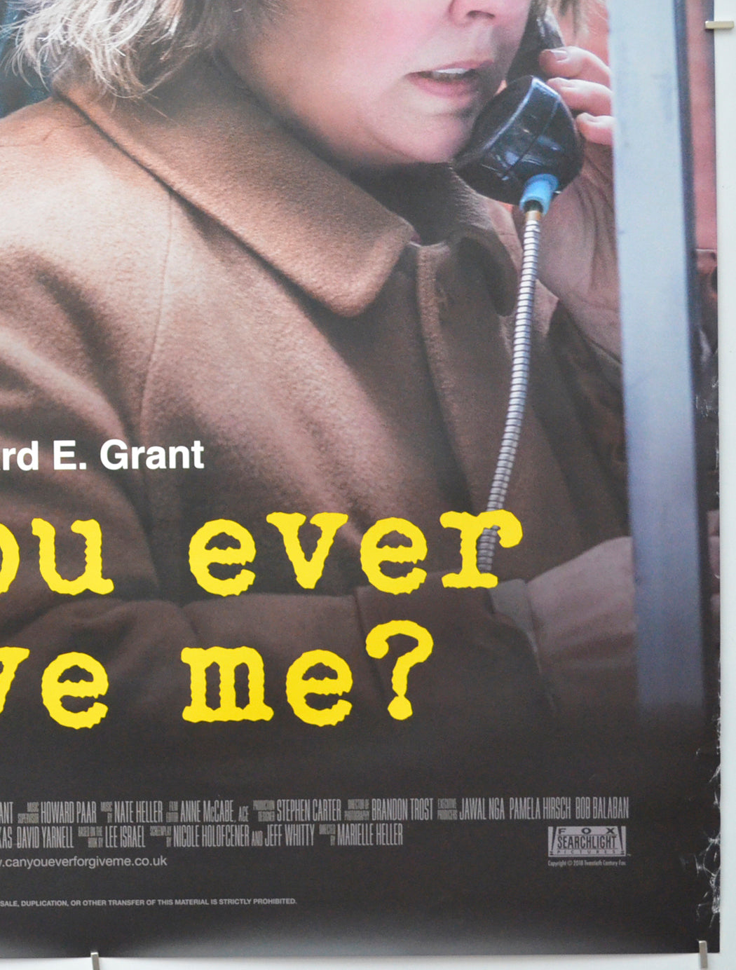 CAN YOU EVER FORGIVE ME (Bottom Right) Cinema One Sheet Movie Poster 