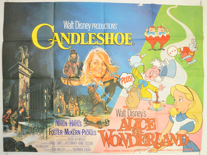 Candleshoe / Alice In Wonderland  Original British Quad Poster - Film Poster - Movie Poster 