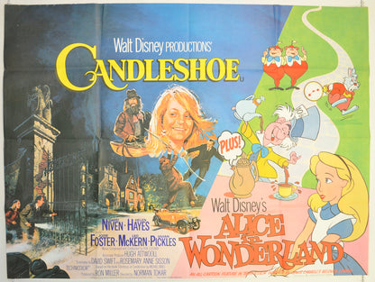 Candleshoe / Alice In Wonderland  Original British Quad Poster - Film Poster - Movie Poster 