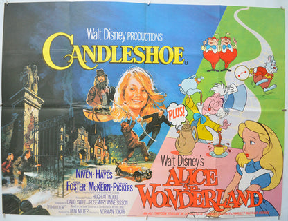 Candleshoe / Alice In Wonderland (Double Bill)  Original Quad Poster - Film Poster - Movie Poster