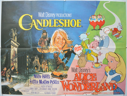 Candleshoe / Alice In Wonderland (Double Bill)  Original Quad Poster - Film Poster - Movie Poster