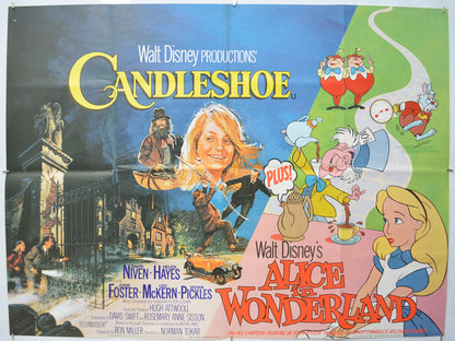 Candleshoe / Alice In Wonderland (Double Bill)  Original Quad Poster - Film Poster - Movie Poster