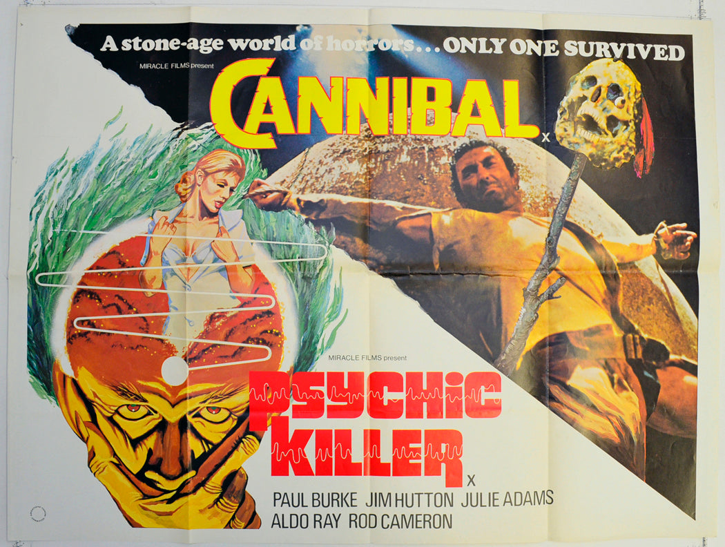 Cannibal / Psychic Killer  Original British Quad Poster - Film Poster - Movie Poster 