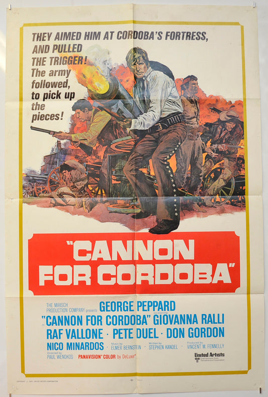 Cannon For Cordoba Original One Sheet Poster - Film Poster - Movie Poster