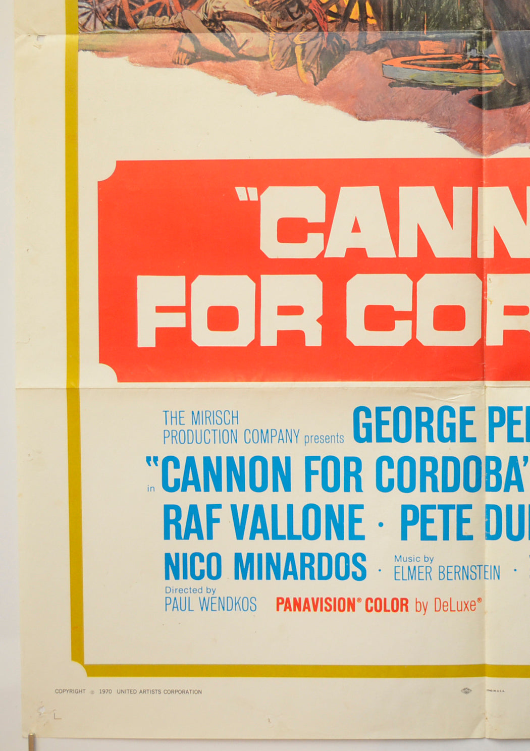 CANNON FOR CORDOBA (Bottom Left) Cinema One Sheet Movie Poster 