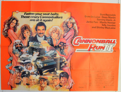 Cannonball Run II  Original British Quad Poster - Film Poster - Movie Poster 