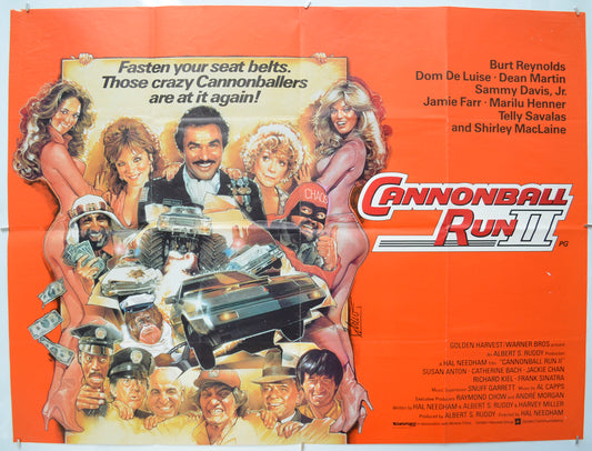 The Cannonball Run II Original Quad Poster - Film Poster - Movie Poster