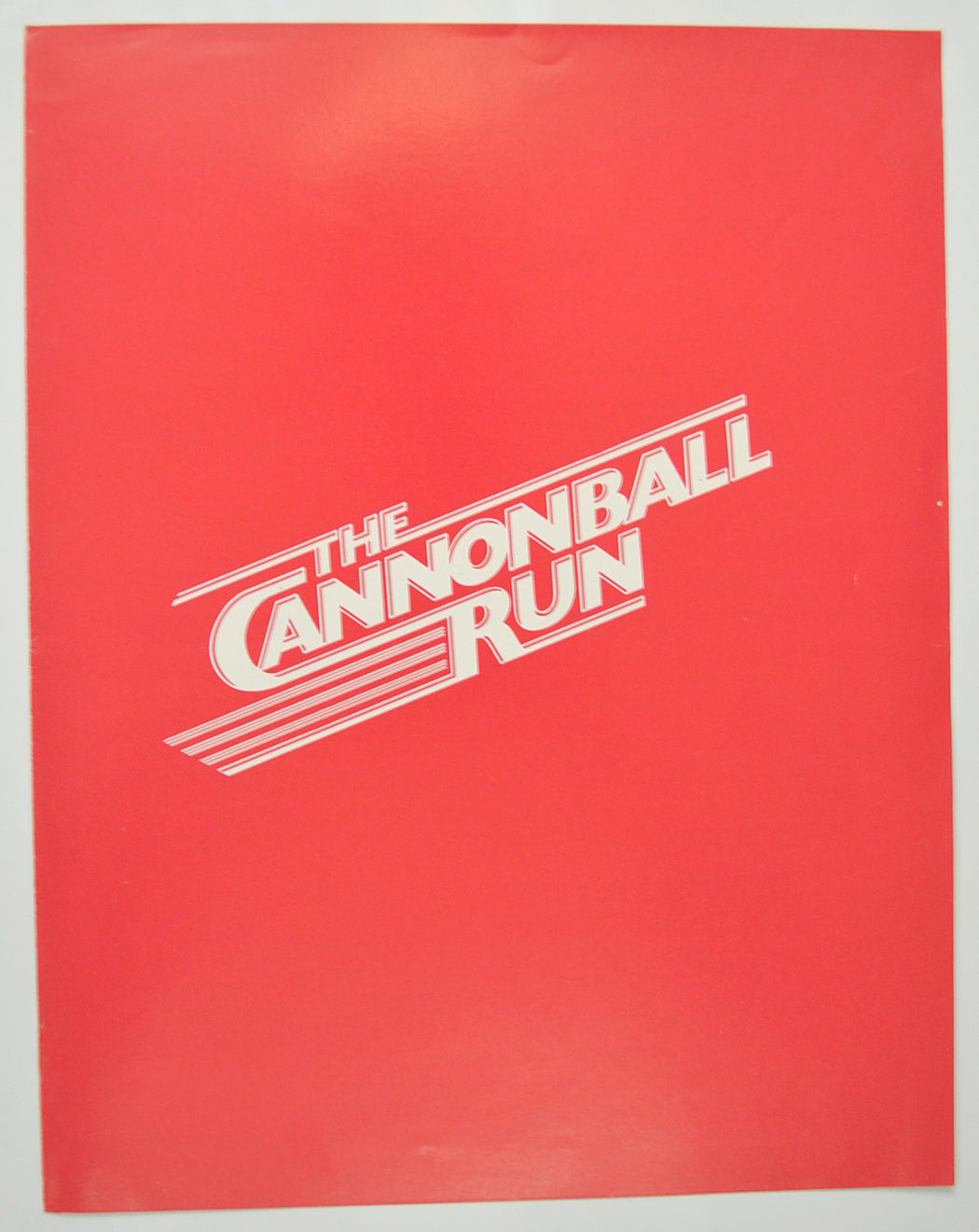 The Cannonball Run Original Cinema Exhibitors Press Synopsis / Credits Booklet (UK)