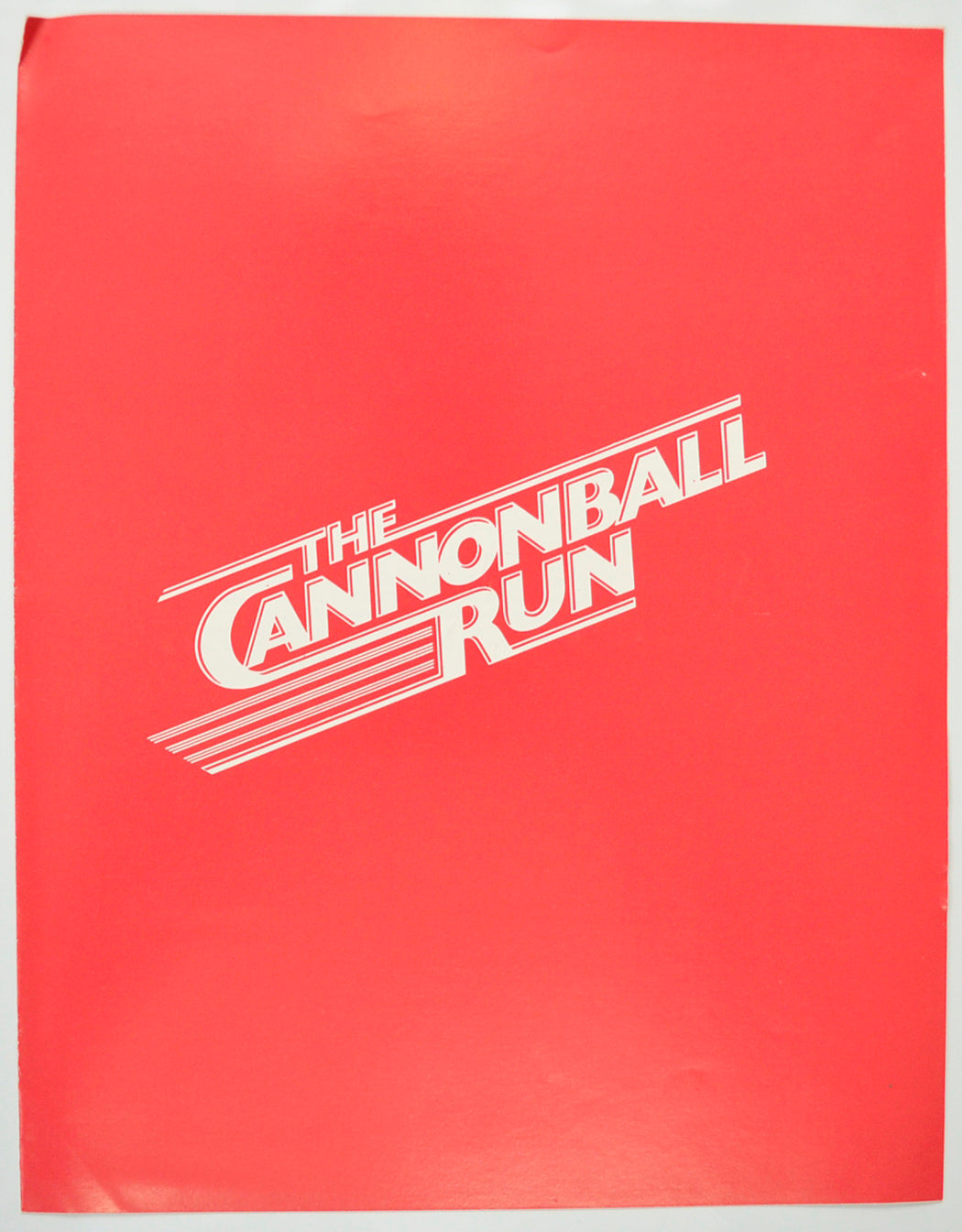 The Cannonball Run Original Cinema Exhibitors Press Synopsis / Credits Booklet (UK)