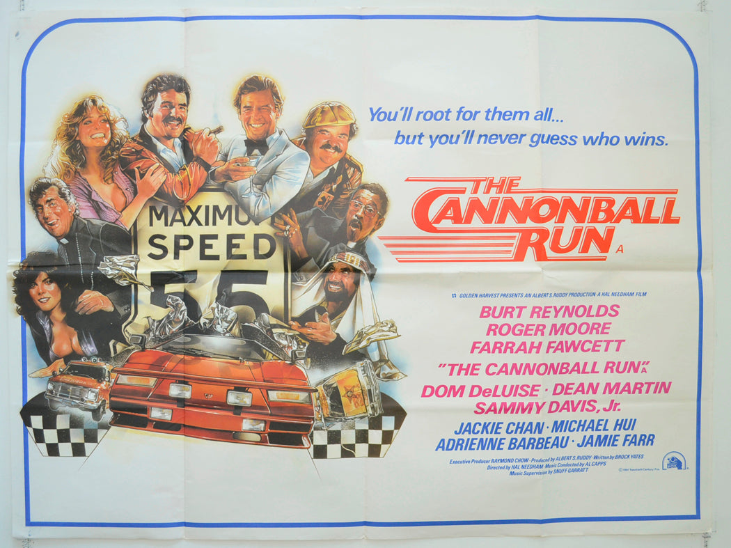 The Cannonball Run  Original British Quad Poster - Film Poster - Movie Poster 