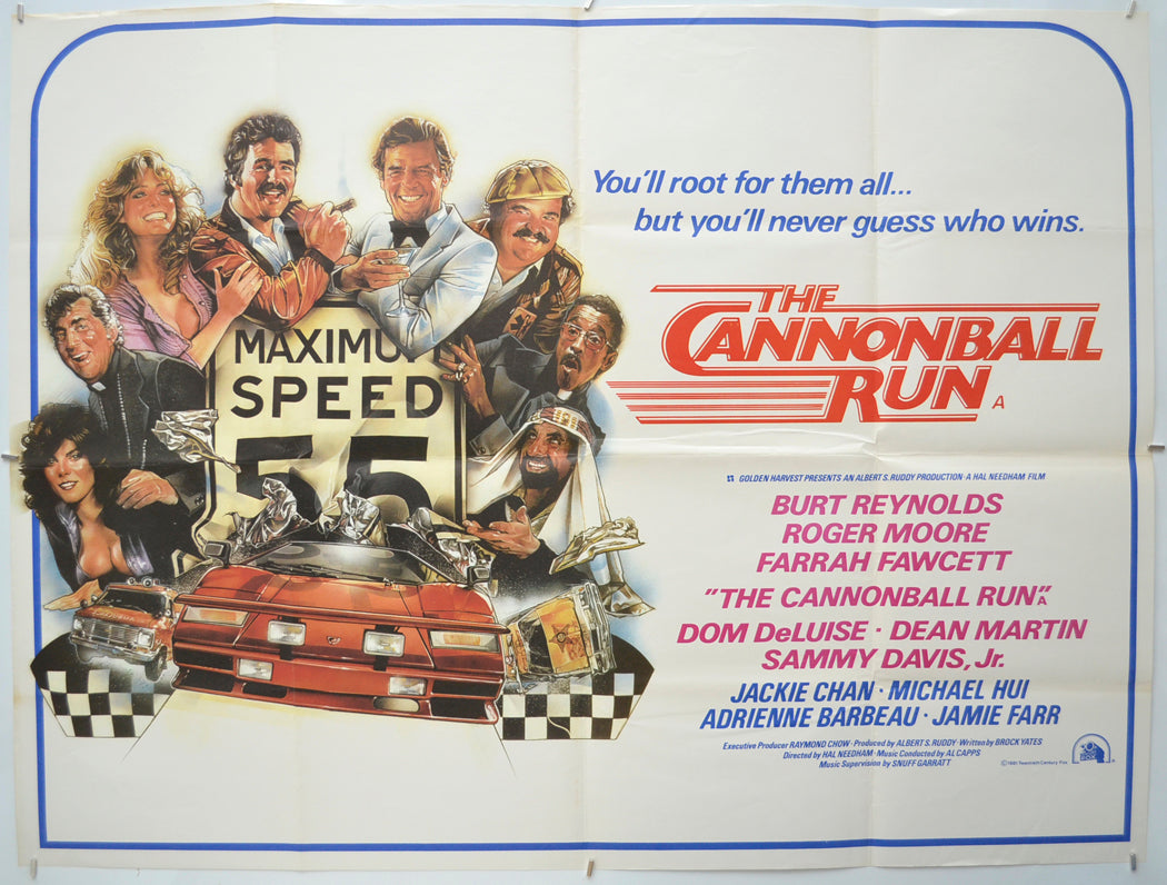 The Cannonball Run Original Quad Poster - Film Poster - Movie Poster