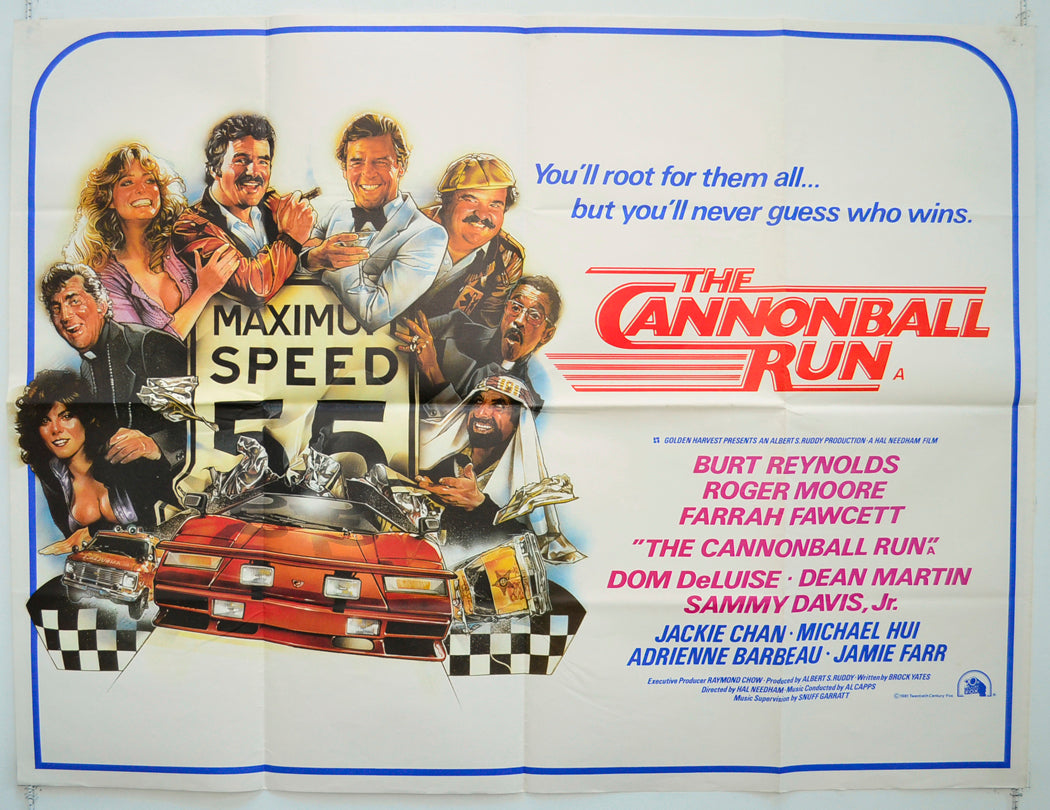 The Cannonball Run Original Quad Poster - Film Poster - Movie Poster  