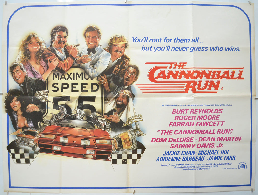 The Cannonball Run Original Quad Poster - Film Poster - Movie Poster