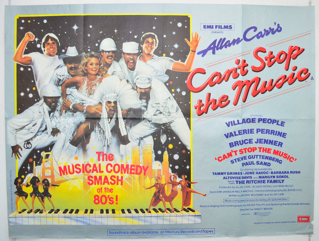 Can't Stop The Music Original Quad Poster - Film Poster - Movie Poster  