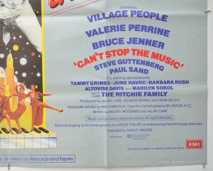 CAN’T STOP THE MUSIC (Bottom Right) Cinema Quad Movie Poster 