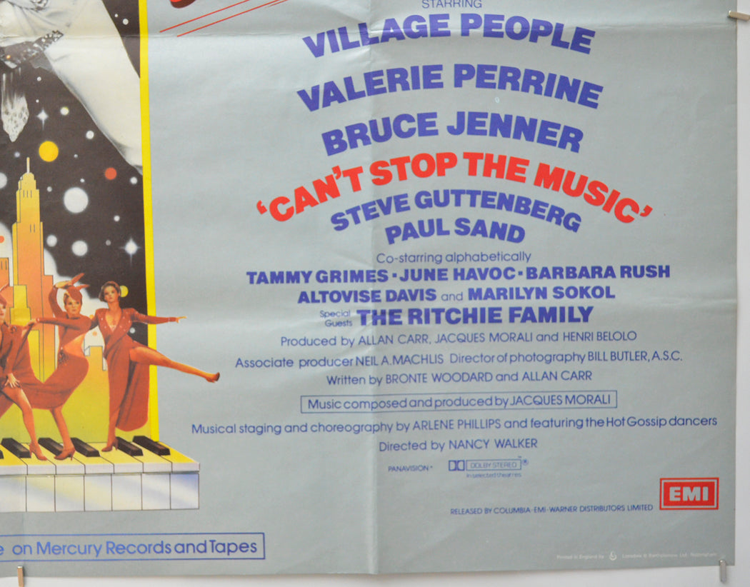 CAN’T STOP THE MUSIC (Bottom Right) Cinema Quad Movie Poster 