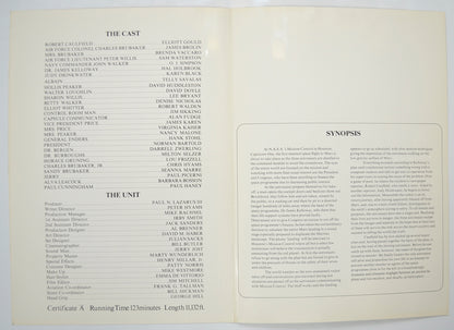 CAPRICORN ONE Cinema Exhibitors Press Synopsis Credits Booklet - INSIDE 