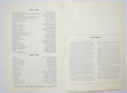 CAPRICORN ONE Cinema Exhibitors Press Synopsis Credits Booklet - INSIDE 