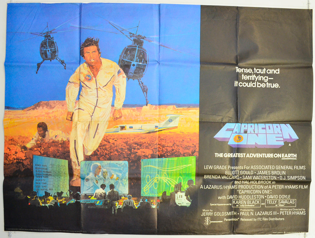 Capricorn One  Original British Quad Poster - Film Poster - Movie Poster 